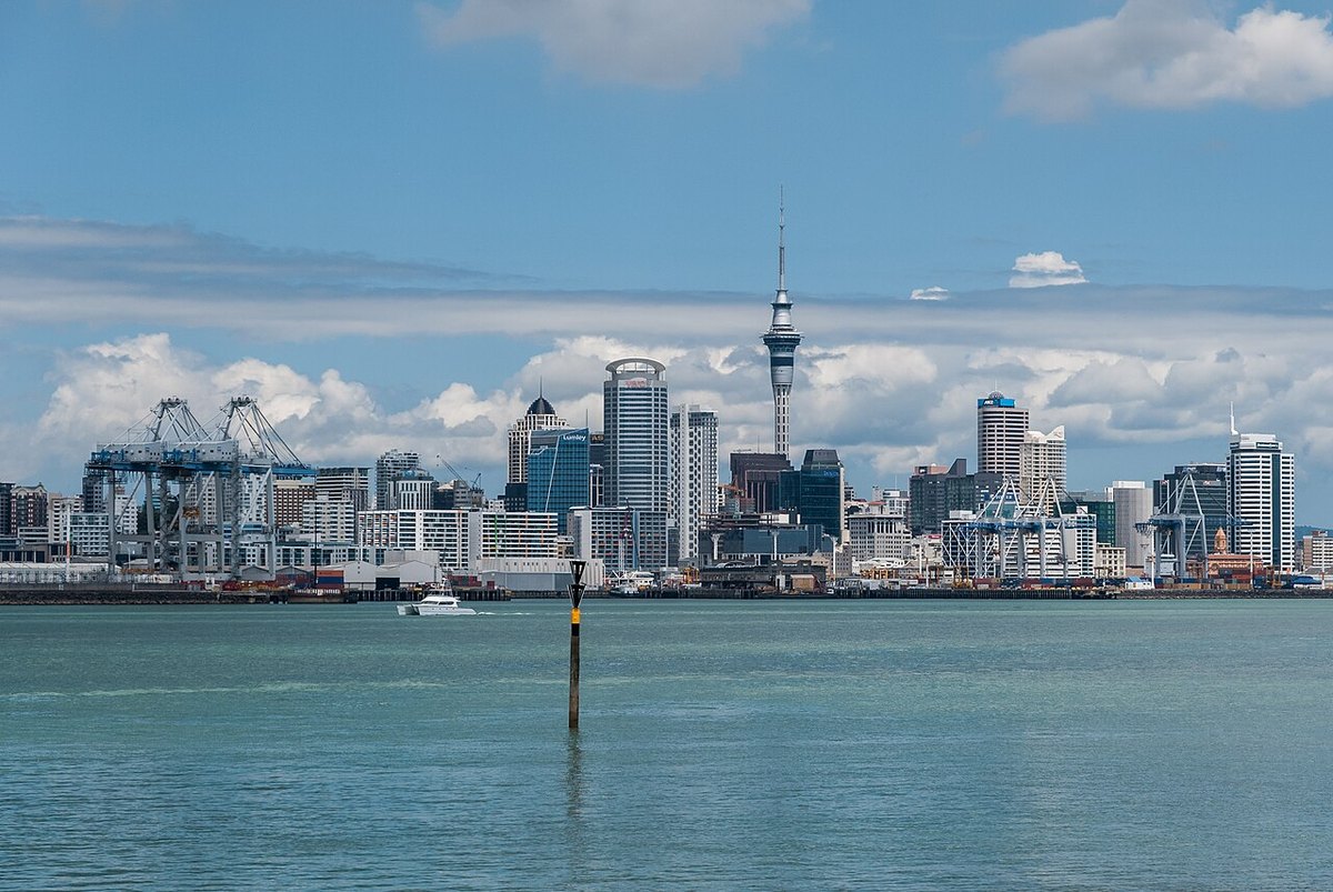 The Auckland skyline viewed from Devonport, New Zealand