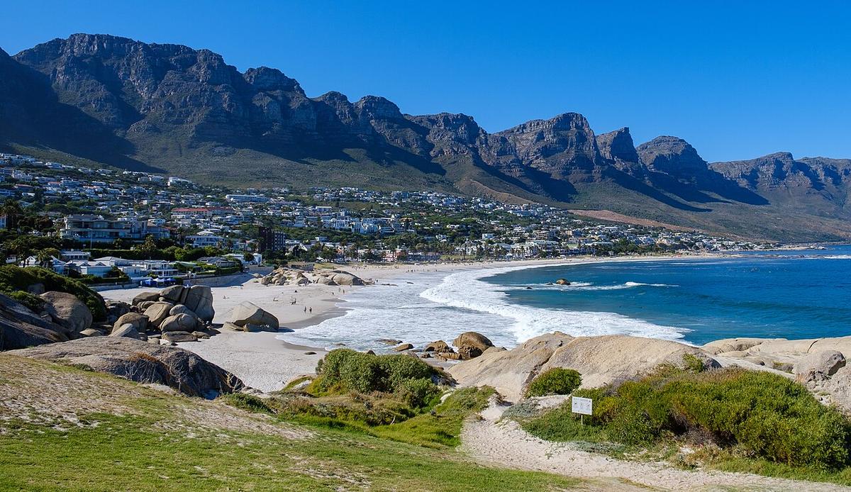 Camps Bay and the mountains above Cape Town, South Africa